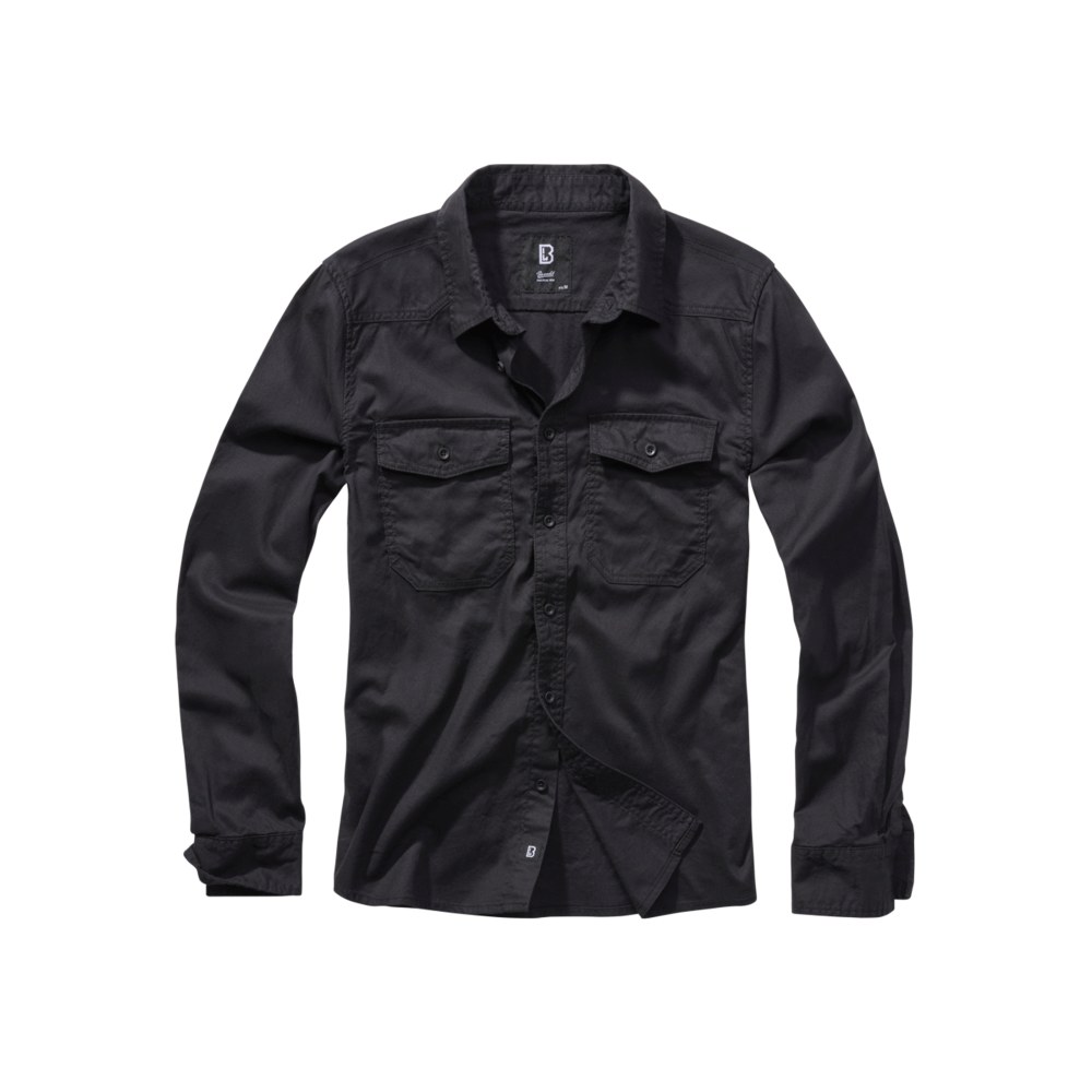 Brandit - Flanellshirt Shirt - Black